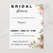 Moderne Blumendusche Postkarte (Vorderseite)