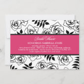 Moderne Blumendusche (Rosa) Einladung (Vorderseite)
