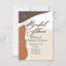 Moderne Blumeneinladung