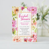 Moderne Blumeneinladung Einladung (Stehend Vorderseite)