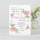 Moderne Blumeneinladung Einladung (Stehend Vorderseite)