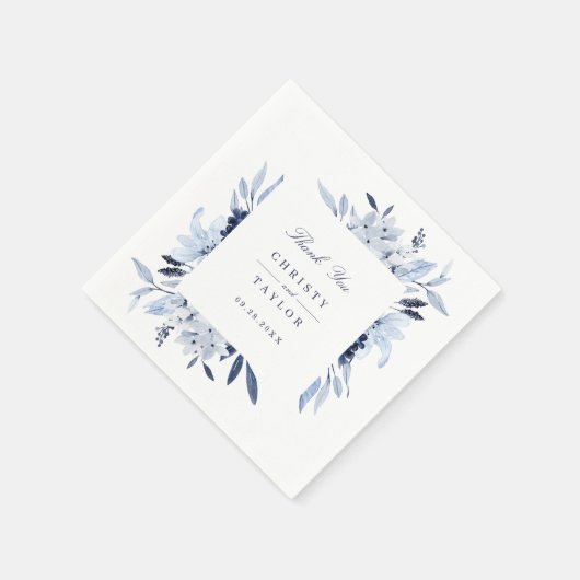 Moderne Blumenfarbe Personalisiert Serviette (Ecke)