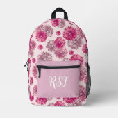 Moderne Blumenfarben in Pastellrosa Girly Bedruckter Rucksack (Vorderseite)