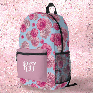 Moderne Blumenfarben in Pastellrosa Girly Bedruckter Rucksack