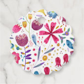 Moderne Blumenfarben-Liebesmarken Geschenkanhänger (Vorderseite)