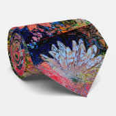 Moderne, blumenfarbene Aquarellbinde Krawatte (Gerollt)