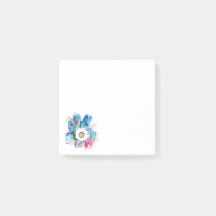 Moderne, blumenfarbene Aquarellfarben, handgezeich Post-it Klebezettel