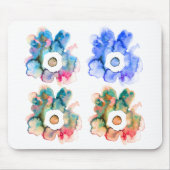 Moderne, blumenfarbene Wasserfarben, handgezeichne Mousepad (Vorne)