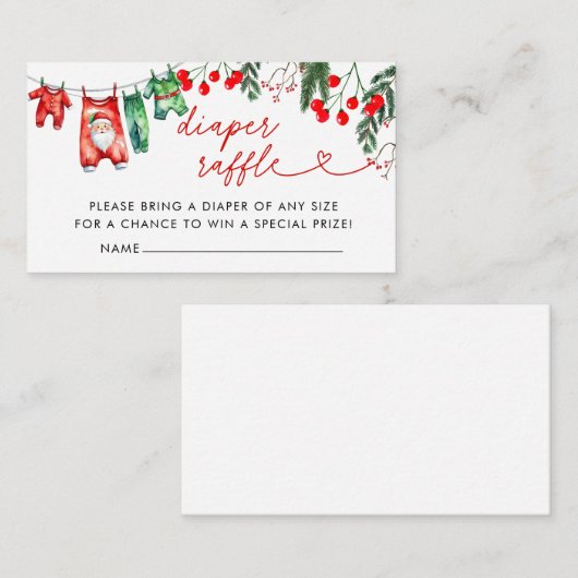 Moderne Blumengarnitur-Weihnachtsdusche Windelwind Begleitkarte (Vorne/Hinten)