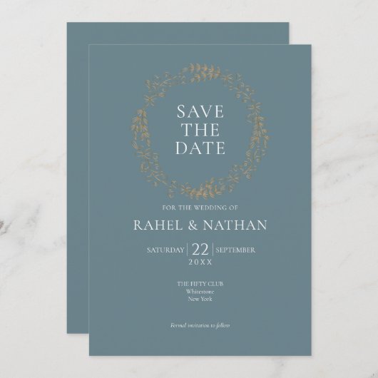 Moderne Blumengarten | SAVE THE DATE (Vorne/Hinten)