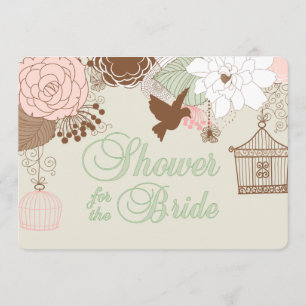 Moderne Blumengeburtdusche Einladung