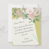 Moderne, blumengemachte Muttersprache Mitteilungskarte (Vorderseite)