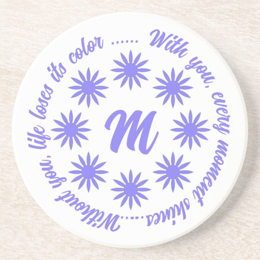 MODERNE BLUMENGESCHENKE VON MUTTER VATER SCHWESTER GETRÄNKEUNTERSETZER (Vorne)