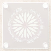 MODERNE BLUMENGESCHENKE VON MUTTER VATER SCHWESTER GLASUNTERSETZER (Rückseite)