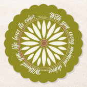 MODERNE BLUMENGESCHENKE VON MUTTER VATER SCHWESTER UNTERSETZER (Vorderseite)