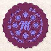 MODERNE BLUMENGESCHENKE VON MUTTER VATER SCHWESTER UNTERSETZER (Vorderseite)