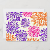 Moderne blumengeschichtliche Hochzeitseinladungen Einladung (Rückseite)