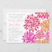 Moderne blumengeschichtliche Hochzeitseinladungen Einladung (Vorderseite)