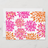 Moderne blumengeschichtliche Hochzeitseinladungen Einladung (Rückseite)