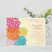 Moderne blumengeschichtliche Hochzeitseinladungen Einladung (Stehend Vorderseite)