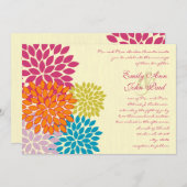 Moderne blumengeschichtliche Hochzeitseinladungen Einladung (Vorne/Hinten)