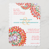 Moderne blumengeschichtliche Hochzeitseinladungen Einladung (Vorne/Hinten)