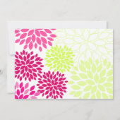 Moderne blumengeschichtliche Hochzeitseinladungen Einladung (Rückseite)