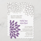 Moderne blumengeschichtliche Hochzeitseinladungen Einladung (Vorne/Hinten)