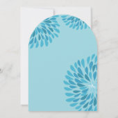 Moderne blumengeschichtliche Hochzeitseinladungen Einladung (Rückseite)