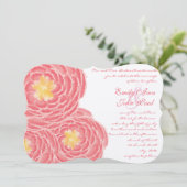 Moderne blumengeschichtliche Hochzeitseinladungen Einladung (Stehend Vorderseite)