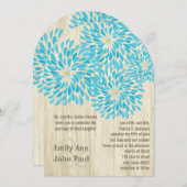 Moderne blumengeschichtliche Hochzeitseinladungen Einladung (Vorne/Hinten)