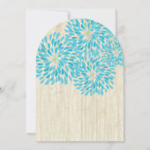 Moderne blumengeschichtliche Hochzeitseinladungen Einladung (Rückseite)