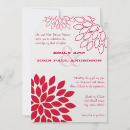 Moderne blumengeschichtliche Hochzeitseinladungen Einladung