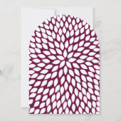 Moderne blumengeschichtliche Hochzeitseinladungen Einladung (Rückseite)