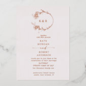 Moderne blumengeschmückte Einladung (Vorderseite)