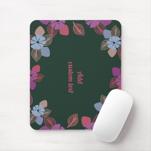 Moderne, blumengeschmückte Einrichtung Mousepad (Mit Mouse)
