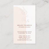 Moderne, blumengeschmückte Rose Arch Eingang Vorde Visitenkarte (Rückseite)