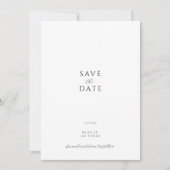 Moderne, blumengeschmückte Save the Date Einladung (Vorderseite)