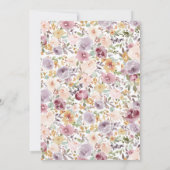 Moderne, blumengeschmückte Save the Date Einladung (Rückseite)