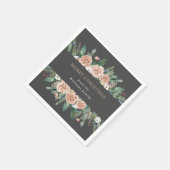 moderne, blumengeschmückte Weihnachtsapplikationen Serviette (Ecke)