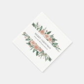 moderne, blumengeschmückte Weihnachtsnapkins Serviette (Ecke)