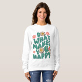 Moderne, blumengeschmückte Winterlerinnen Sweatshirt (Vorne ganz)