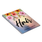 Moderne BlumengoldGlitzer-Haar-Verabredung Notizblock (Rechte Seite)