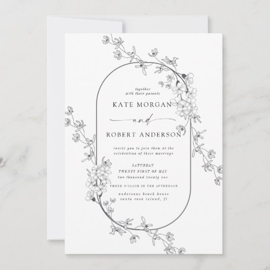 Moderne Blumenhochzeit (Vorderseite)