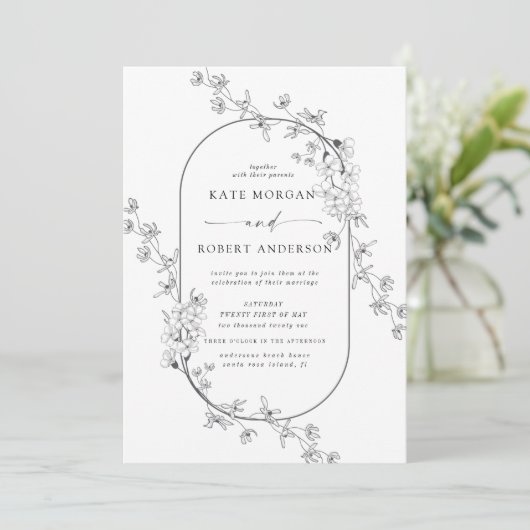 Moderne Blumenhochzeit (Stehend Vorderseite)