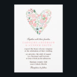 Moderne Blumenhochzeit Einladung<br><div class="desc">Moderne und stilvolle Hochzeitseinladungen,  die sich perfekt für eine Frühlings- oder Sommerhochzeit eignen,  zeigen ein wunderschönes Blumenherz. Besuchen Sie unseren Shop für weitere Farboptionen und passende Produkte.</div>