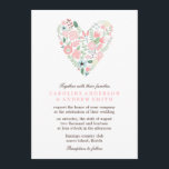 Moderne Blumenhochzeit Einladung<br><div class="desc">Moderne und stilvolle Hochzeitseinladungen,  die sich perfekt für eine Frühlings- oder Sommerhochzeit eignen,  zeigen ein wunderschönes Blumenherz. Besuchen Sie unseren Shop für weitere Farboptionen und passende Produkte.</div>