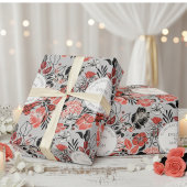 Moderne Blumenhochzeit Geschenkpapier