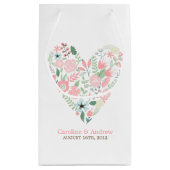 Moderne Blumenhochzeit Kleine Geschenktüte (Rückseite)