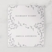 Moderne Blumenhochzeit-Platzkarte Platzkarte (Außenseite Aufgefaltet)